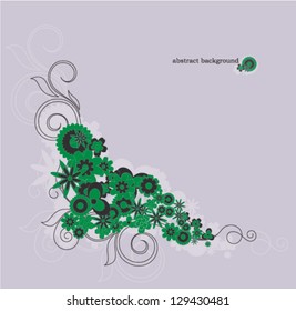 green flowers,abstract background