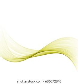 Green flowing lines in the form of abstract waves.