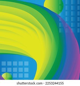 Green fluid Abstract  background. Modern poster with gradient 3d flow shape. Innovation background design for landing page. Vector