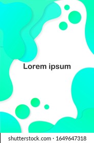 Green Fluid Background template. Green splash Liquid Background vector
