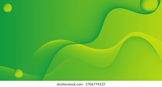Green Fluid Gradient Background. Modern concept for graphic design, background, web design, poster, banner, book, slideshow.