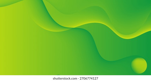 Green Fluid Gradient Background. Suit for banner, web, brochure, pamflet and presentation