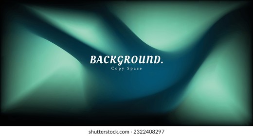 Green fluid gradient mesh background template copy space. Colour gradation backdrop design for magazine, poster. banner, landing page, brochure, cover, website, leaflet, or flyer.