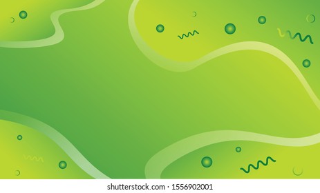 green fluid liquid modern background with gradation color vector template