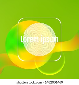 Green Fluid shapes composition. Green Template for the design of a website landing page or background.