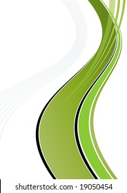onda de fluido verde