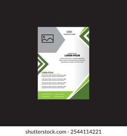 Green Flyer design .This is a vector design .