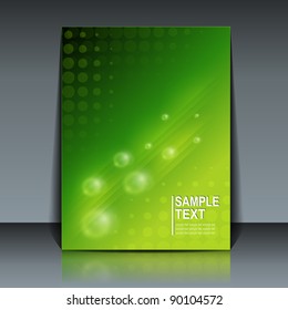 Green Flyer design -  vector background