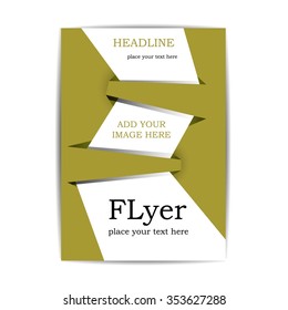 Green flyer with space for text and images.