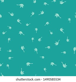 Green Flying duck icon isolated seamless pattern on green background.  Vector Illustration