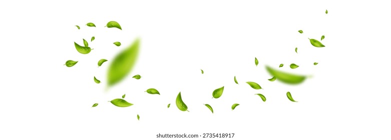 Hojas verdes volando Anuncio