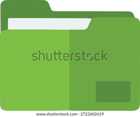 Green Folder Illustration with Label