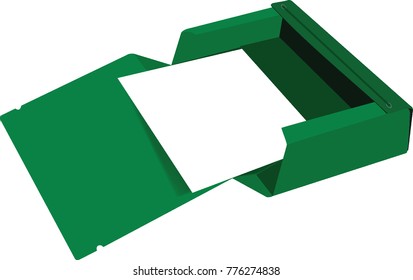 green folder for portfolios