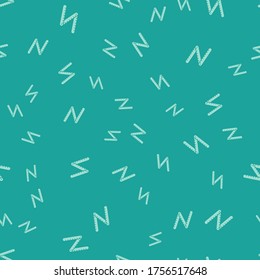 Green Folding ruler icon isolated seamless pattern on green background.  Vector Illustration