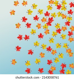 Green Foliage Background Blue Vector. Floral Abstract Card. Golden Shape Plant. Design Leaves Frame.