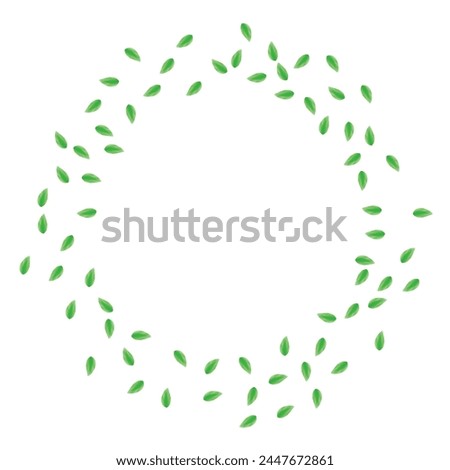 Green Foliage Background White Vector. Leaves Beauty Illustration. Herbarium Design. Light Green Organic Texture. Greenery Light.