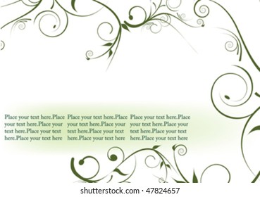 green foliage design with place for your text