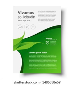 Green Foliage Theme Flyer Brochure Cover Template 