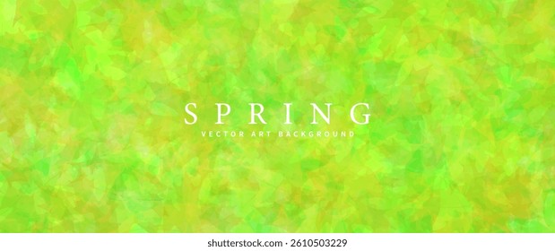 Green foliage vector summer art background with maple leaves. Hand drawn spring wallpaper for flyer, poster, cover, invitation cards, luxe invite, prestigious voucher. Green abstract illustration.