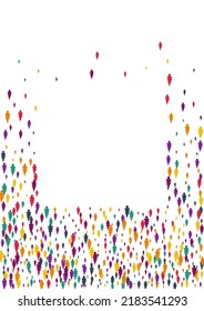 Green Foliage Vector White Background. Colorful Leaf Element Pattern. September Confetti Backdrop. Orange Leaf Template.