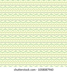 Green folk motif zigzag pattern