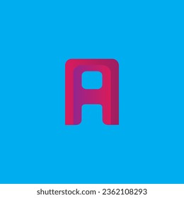 green font letter a design