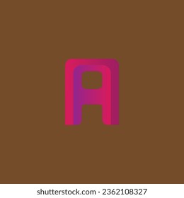 green font letter a design