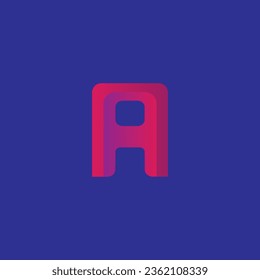 green font letter a design