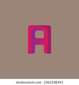 green font letter a design