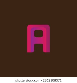 green font letter a design
