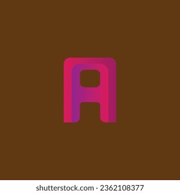 green font letter a design