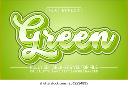 Green font Text effect editable