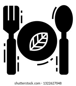 Green food glyph icon 