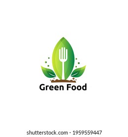 Green Food Green Leaf Logo Vector Stock Vector (Royalty Free ...