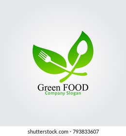 Green food logo