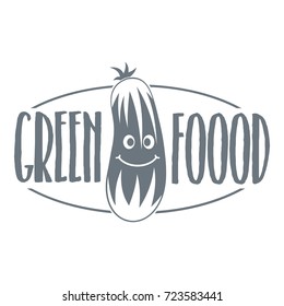 Green food logo. Simple illustration of green food vector logo for web