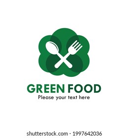 Green food logo template illustration