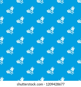 Green food plant pattern vector seamless blue repeat for any use