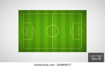 Green football field background. Vector illustration.