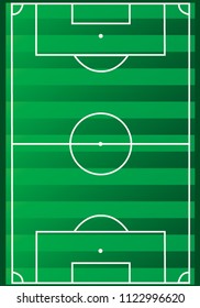 Green football field that looks beautiful and comfortable.