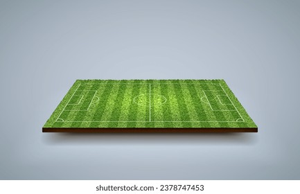 Campo de fútbol verde. Plantilla de vectores para su diseño.