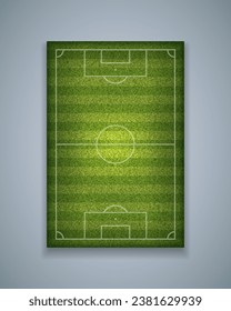Green football field. Vector template for your design.