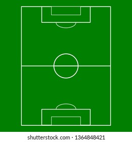 green Football field with white line background