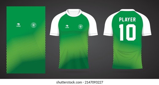 green football jersey sport design template