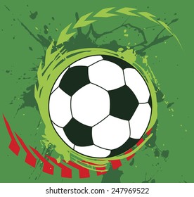 Green football splash