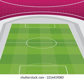 Green football stadium vector illustration	