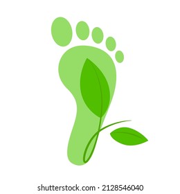 Green Footprint Icon Great Design Any Stock Vector (Royalty Free ...