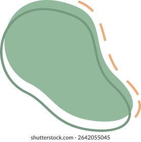 A green footprint outlined with a dashed line, emphasizing the concept of leaving a mark or足迹 in an elegant, minimalist design.