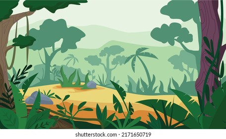 Green Forest art vector illustration