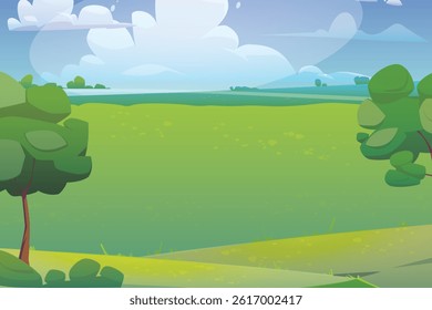 Green Forest Background Vector Illustration 